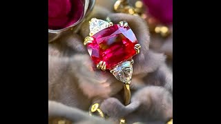 Gorgeous Ruby and Moissanite Ring in Solid 14k Gold, Ethical Jewelry #etsyshop #handmadering Wealth