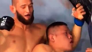 ХАМЗАТ ЧИМАЕВ ОТПРАВИЛ СПАТЬ ДЕРЗКОГО 😂🤣😅/ БОЙ UFC 267 Хамзат Чимаев VS Ли Цзинлян