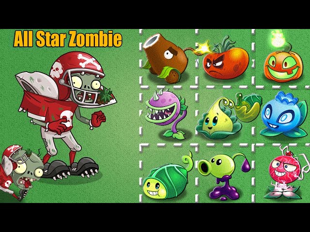 Plants Vs Zombies All Star Zombie - 12” With Detachable Head