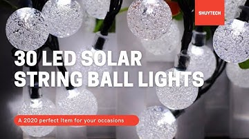 String Lights Review with Solar Panel System - Outdoor Lights With Intelligent Sensor - [LED]
