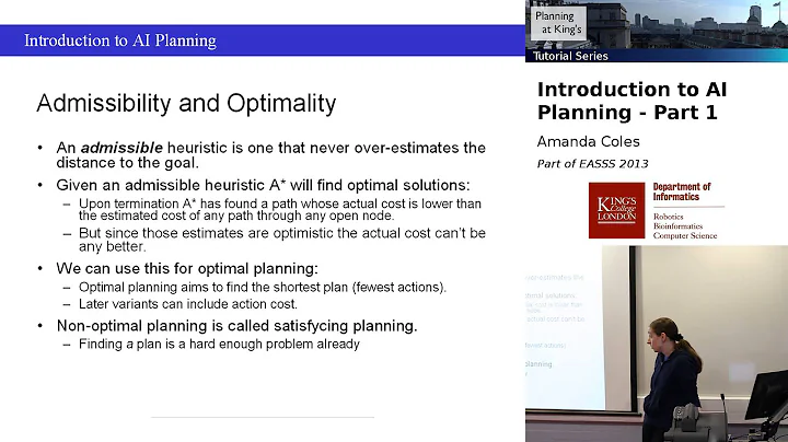 Tutorial: Introduction to AI Planning, Part 1 (Amanda Coles, EASSS 2013)