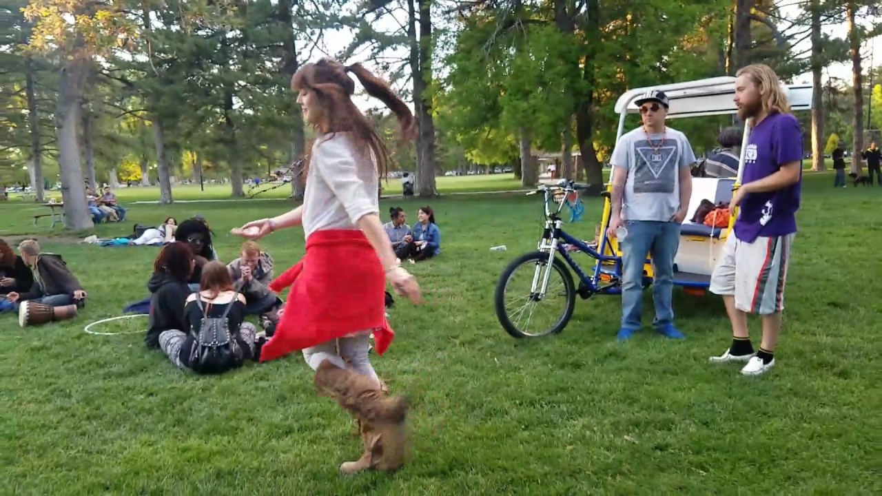 Madi Jessica And A Regular At Drum Circle At Liberty Park Xxx Sunshine Youtube