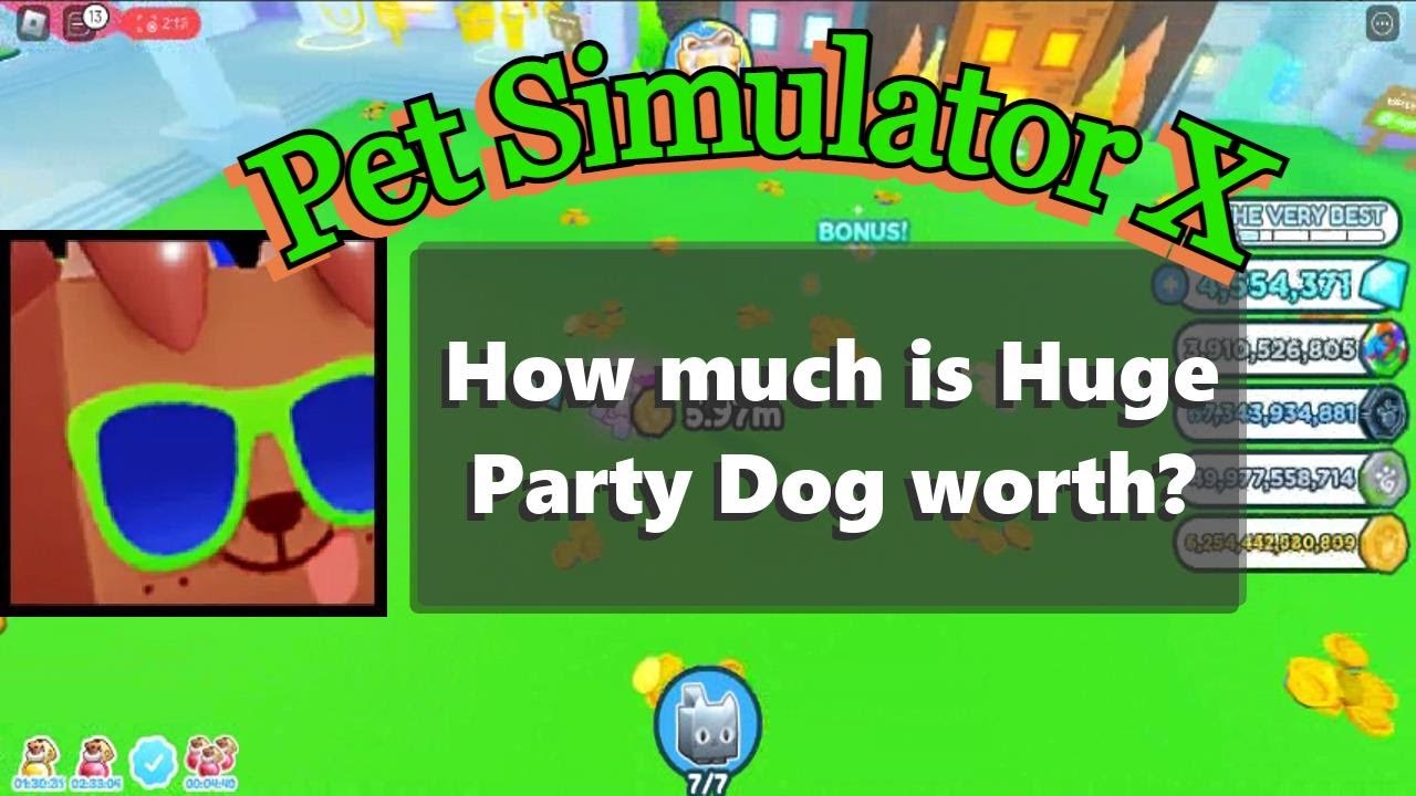Party Dog Value in Pet Simulator X  Roblox Pet Simulator X Anime Update  Value list 