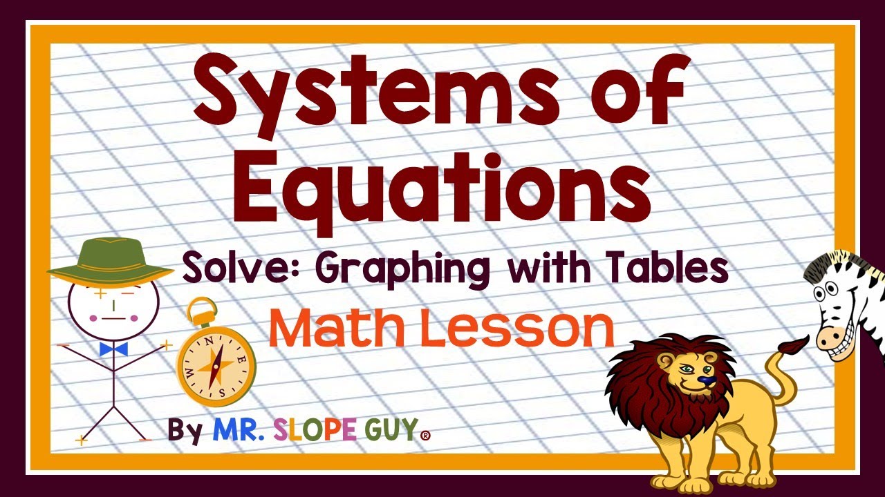 Learn How to Solve Systems of Equations through Graphing with Tables ...