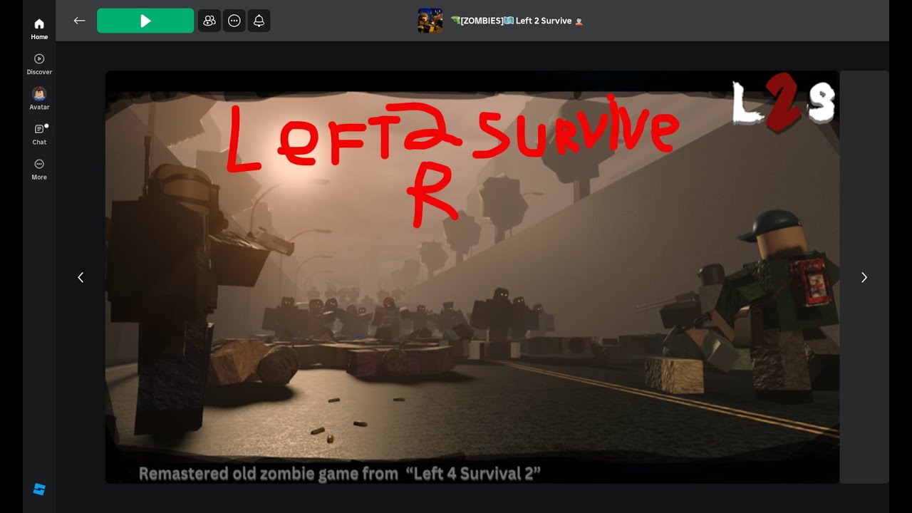 Survival R Left 2 Survive R (2024) Full Roblox Zombie Movie - YouTube