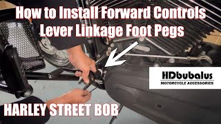 How To Install Forward Controls Foot Pegs Lever Linkage on Harley Street Bob