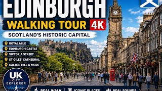 Edinburgh Walking Tour 🇬🇧 | Royal Mile, Edinburgh Castle & Old Town | Scotland 4K