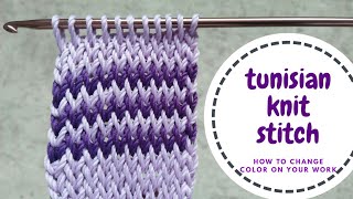 Tunisian Knit Stitch || Hilma Crochet