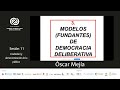 Democracia (neo)liberal, democracia deliberativa, democracia posfundacional - Óscar Mejía Quintana