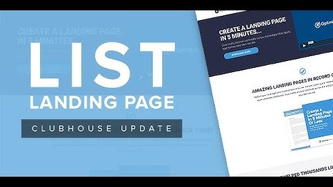 OptimizePress Club: List - Landing Page Template