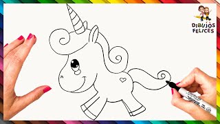 Cómo Dibujar Un Unicornio Paso A Paso Dibujo De Unicornio