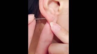 How to Put On Flat Back Earrings with an Insertion Pin | VARENEL  #14ksolidgold #flatback #piercing