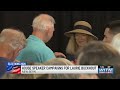 Laurie Buckhout holds rally in New Bern on Thursday