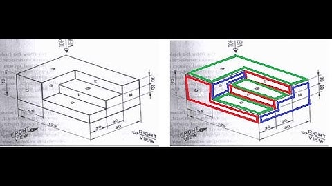 Pictorial view into Orthographic view Model 4(using Solid Edge)
