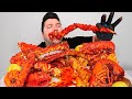 Massive King Crab Legs Seafood Boil • MUKBANG