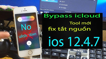 [50] Bypass Icloud Tool fix tắt nguồn  IOS 12.4.7 iPhone 5s, 6, 6 plus | NO Safeshutdown | HTHND