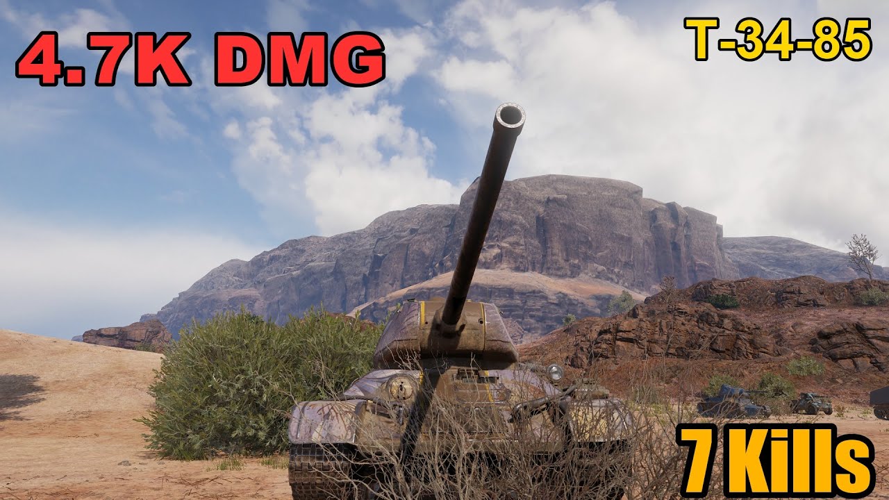 T-34-85 - 4.7K Damage - 7 Kills - Map: El Halluf - Player: Habicht0815 - Server: EU | World of Tanks