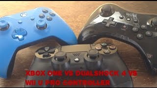 DualShock 4 vs Xbox One controller vs Wii U pro controller