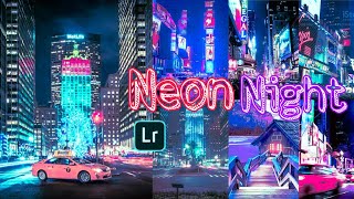 Night Neon Preset | Lightroom Mobile Free Preset | Free DNG | Lightroom Mobile Tutorial | neon night