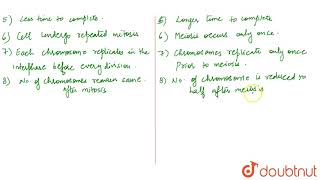 DIFFERENCE BETWEEN MITOSIS AND MEIOSIS