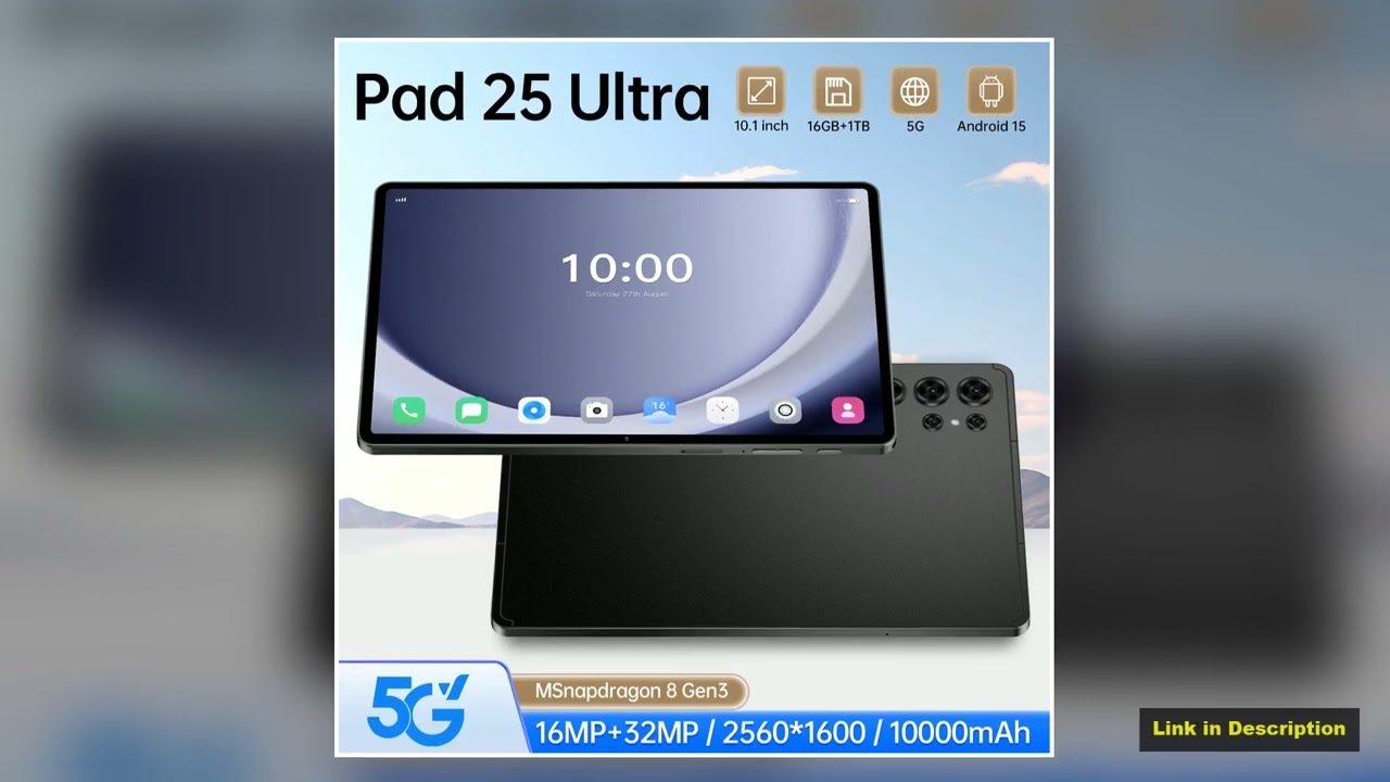 Original Pad 25 Ultra 2025 New Tablet Snapdragon 101inch High Definition Screen Global 10000mAh 5G
