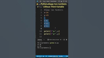 Python : Swap two Number Trick without Third Variable. #shorts, #python,#ytshorts #pythonprogrammer