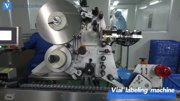 Vial Bottle Labeling Machine for 10ml Vials | Horizontal Labeling with Turntable Feeding System