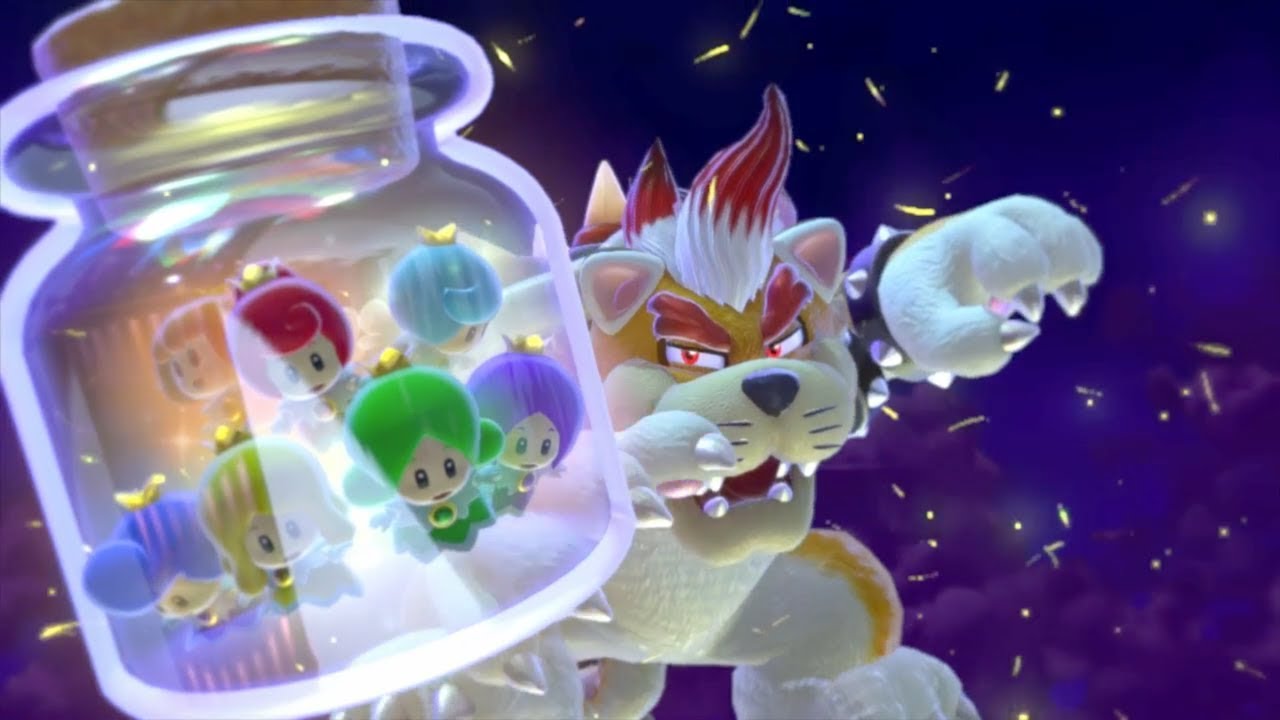 Super Mario 3D World - All Bowser Boss Battles (2 Players) - YouTube