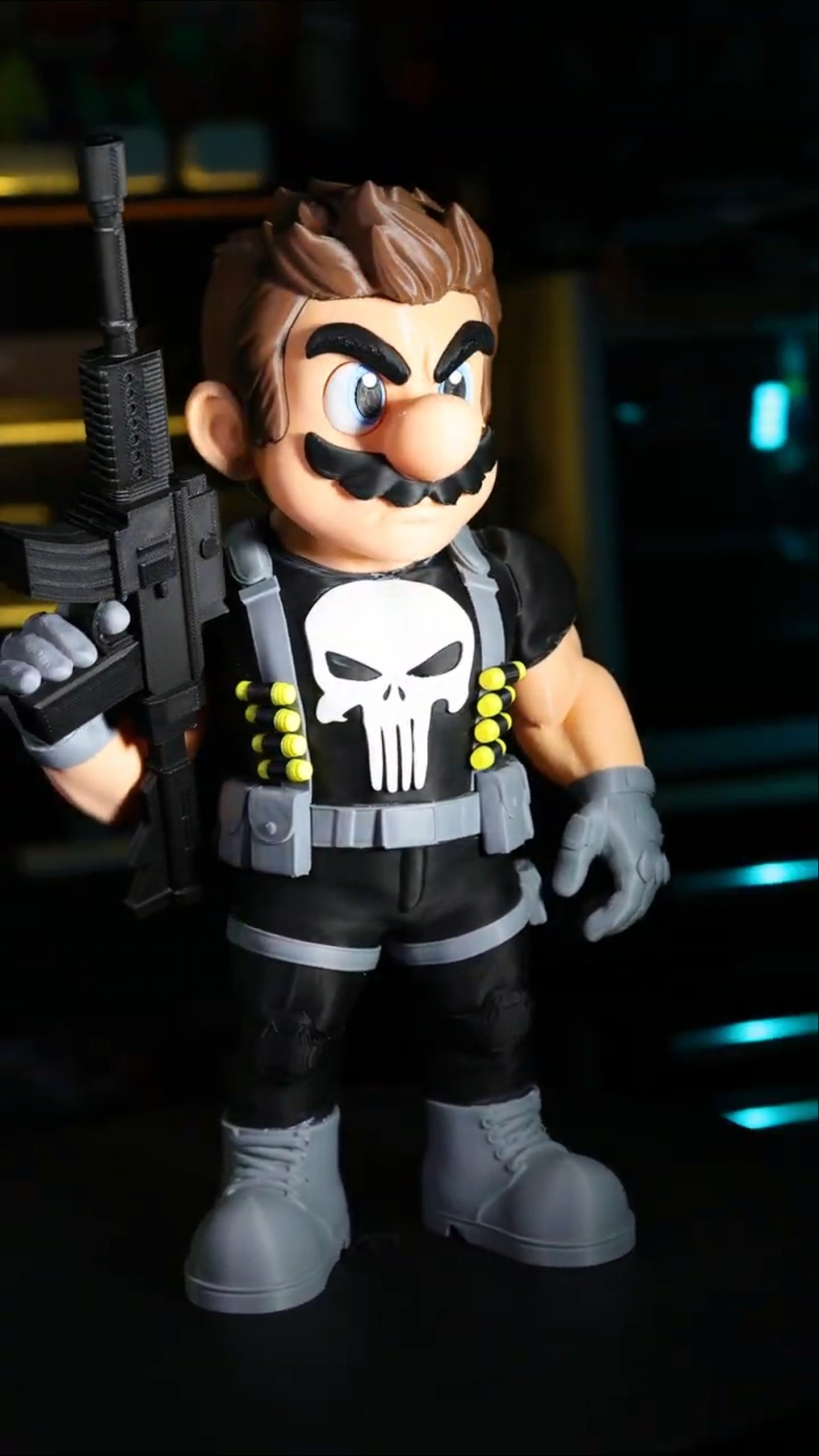 Punisher X Mario Bros - 3D Printed Fan Art Figurine - YouTube
