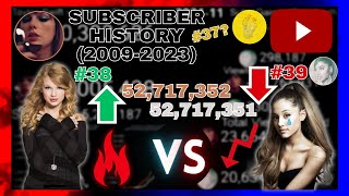 Taylor Swift vs Ariana Grande - Subscriber History (2006-2023) Everything Compared