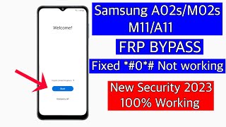 Samsung A02s/M02s/M11/A11 Frp Bypass-fixed *0* not working | m11 Unlock google account lock