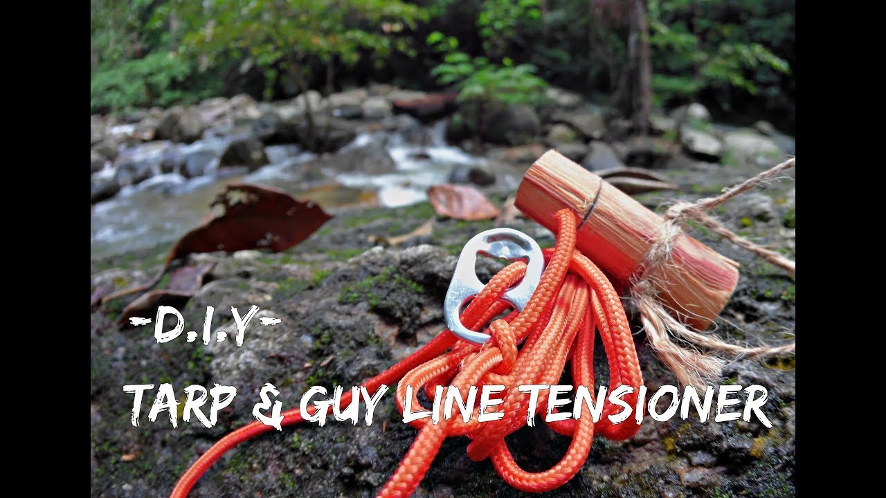 DIY Wood Tarp Clips & Pull Tab Guy Line Tensioner 