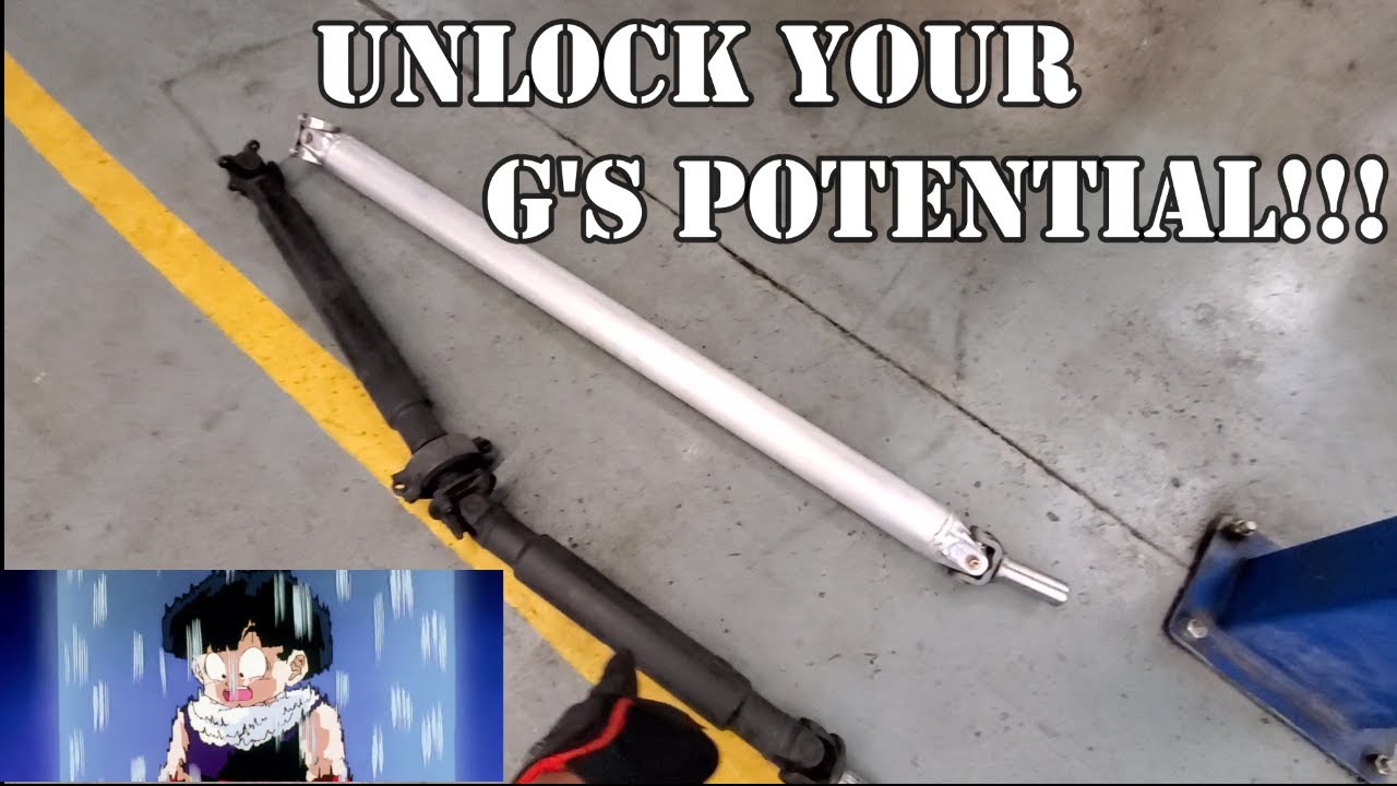 G35 gets 3.5 Aluminum Driveshaft!! YouTube