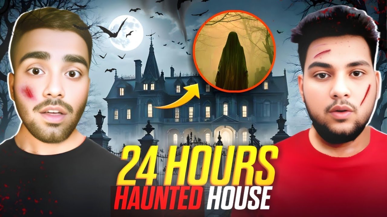 Spending 24 Hours In Haunted house 😱 | CHALLENGE COMPLETE - YouTube