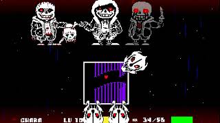 DustTale MURDER TIME TRIO FULL BATTLE PHASE 1-2!