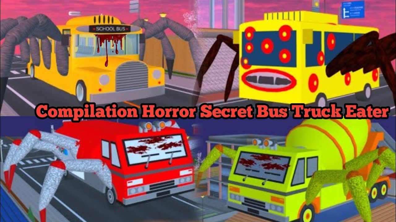 Compilation There's horror secret place Bus Truck Eater haunted Yuta Mio 😱 Sakura School Simulator