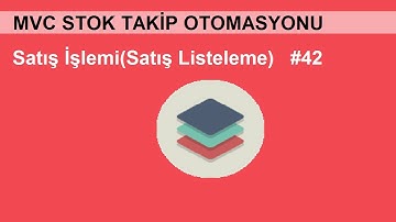 C# ASP.NET MVC Stok Takip Otomasyonu-42(Satış İşlemi(Satış Listeleme))