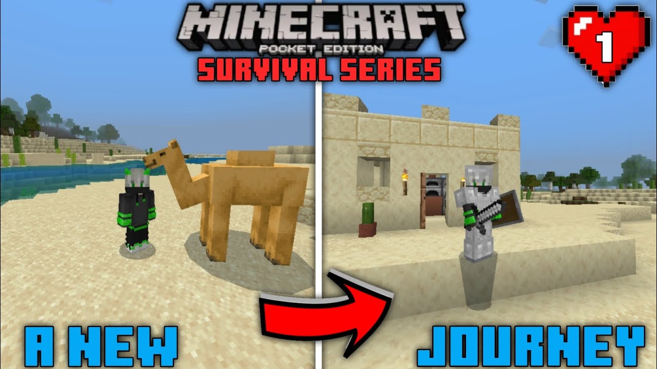 Minecraft pe A New Journey Begin 😘||Minecraft Survival series episode 1 ...