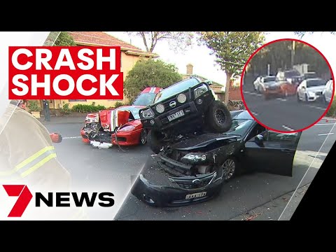Rare Ferrari involved in Punt Road pile-up  | 7NEWS