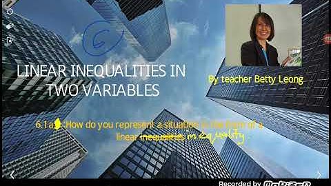 Linear Inequalities 6.1a: how do you represent a situation