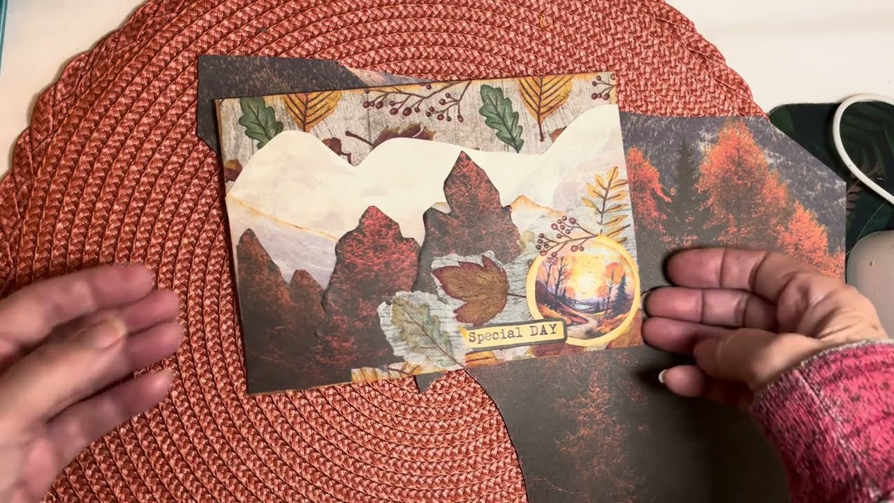 Altered envelope and time card 