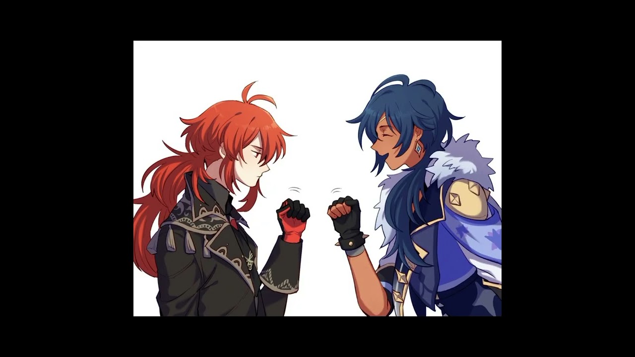Diluc x Kaeya (otp)😩🔥❄️
