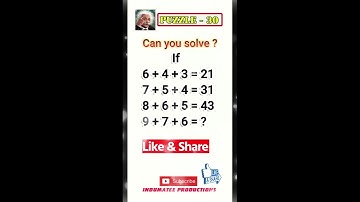 Reasoning Puzzle Question 30 // Solve this Brain Test Puzzle // IQ Test @IndumateeProductions