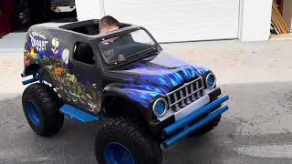 Test Run Carter Brothers Son Ava Gravedigger Mini Monster Truck!!