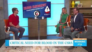 Shepeard Community Blood Center says there's a critical need for blood