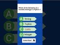 Python MCQ - #python #interview #pythontutorial #coding #pythonforbeginners #programming