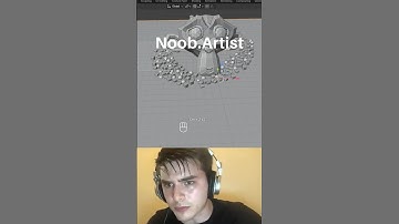 Noob vs Pro artist: scatter objects #blendertutorial #blender #blendercommunity #blender3d #b3d