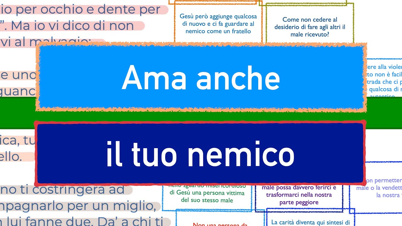 Ama anche il tuo nemico (Mt 5,38-48) DOMENICA 19 FEBBRAIO Vangelo del