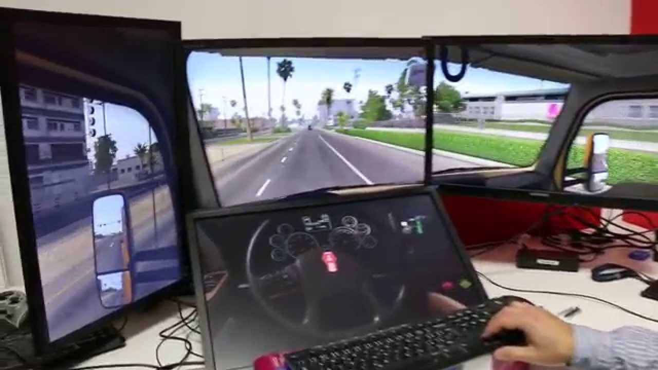 American Truck Simulator Custom 4 Monitor 3 1 Test Youtube