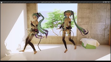 [UE4][MMD] TDA append Miku Import Test(PMX2FBX & blender_mmd_tools)